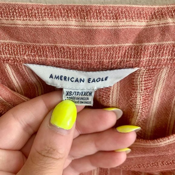 Striped tie front mini skirt - Picture 5 of 7